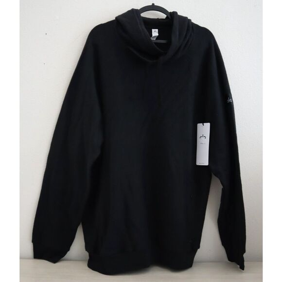 Alo Yoga M3109R Men's Sz 2XL Black The Triumph Tri-Blend Fleece Hoodie - Picture 1 of 14